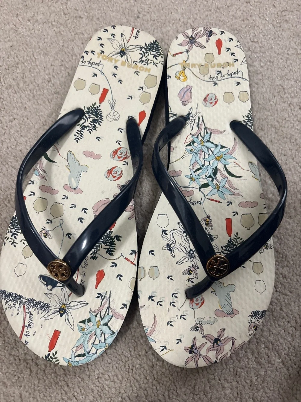 Tory Burch Flip Flops size 7